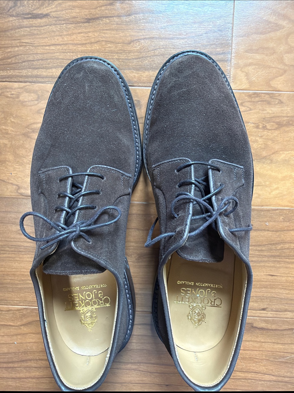 Men’s Crockett & Jones Brown Suede Derby’s